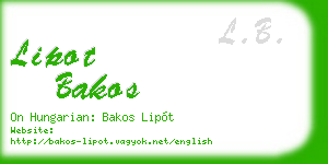 lipot bakos business card